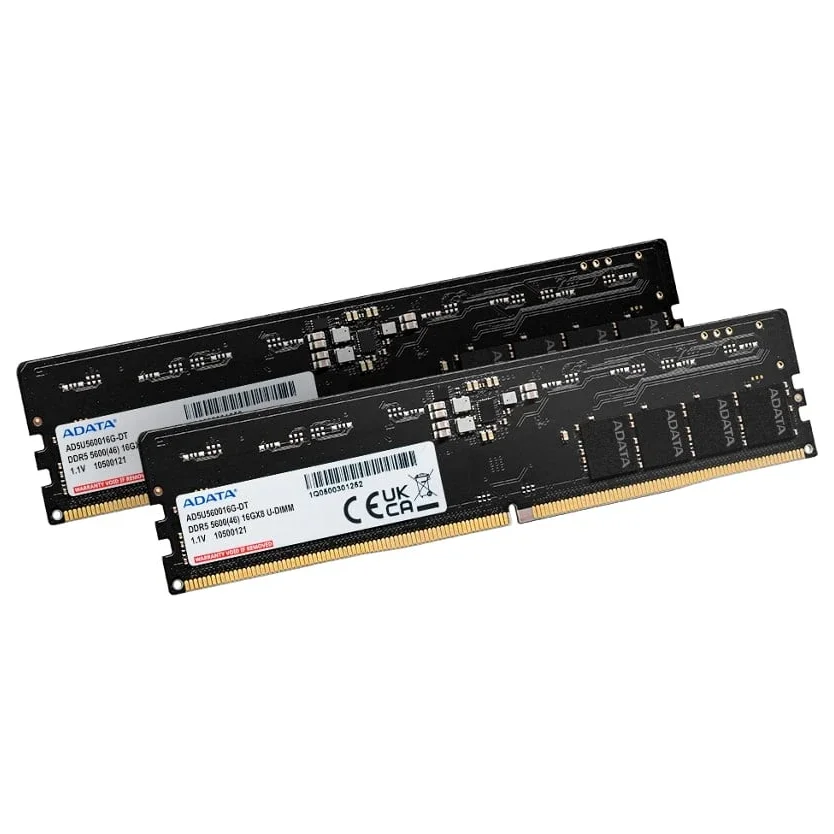 ADATA 8GB DDR5-5600 U-DIMM Memory Module, 8GB DDR5-5600MHz, AD5U56008G-S 2 ADATA 8GB DDR5-5600 U-DIMM Memory Module, 8GB DDR5-5600MHz, AD5U56008G-S - Image 2